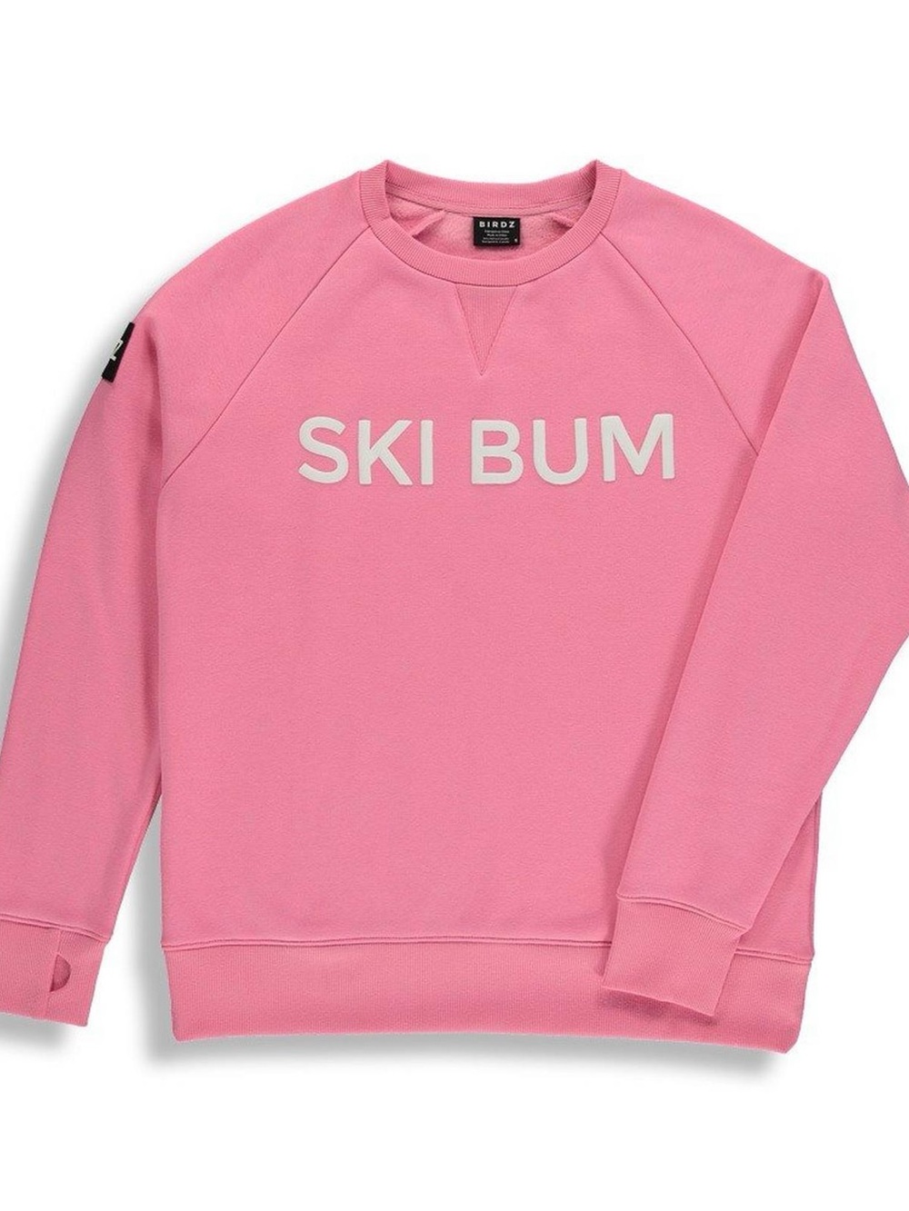 Birdz “Ski Bum” Oversized Crewneck Sweatshirt – Pink, Size Medium ($98 Retail)